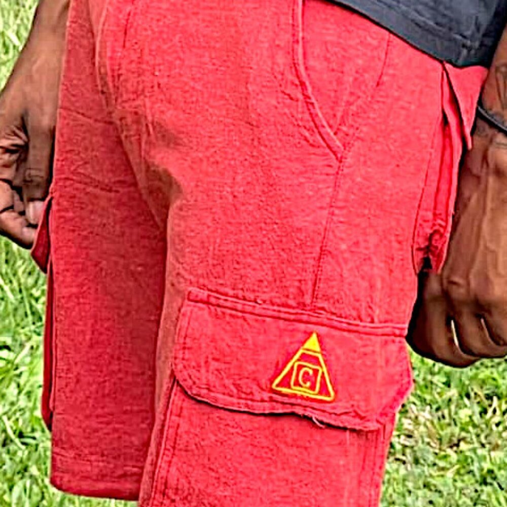 Red Hemp Shorts